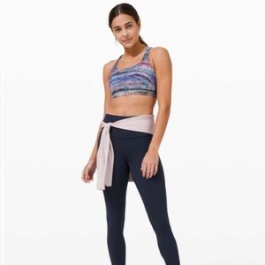 Lululemon Energy Bra, water bottle and scrunchy